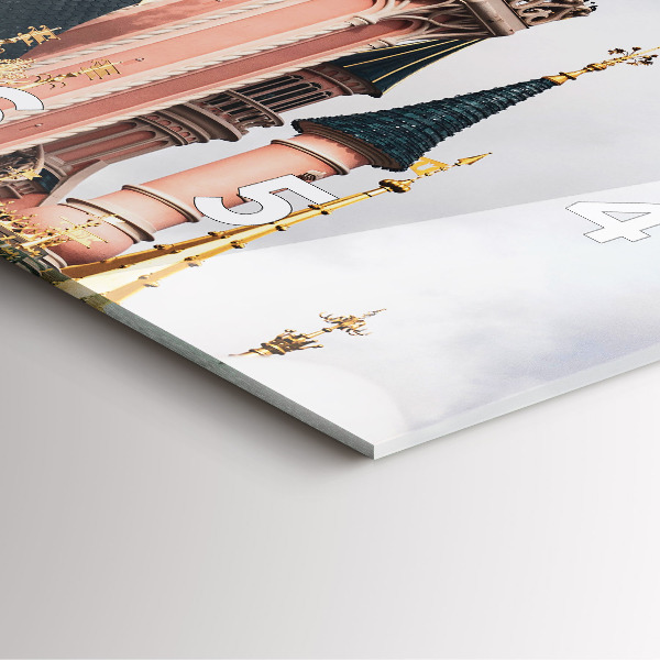 Zegar ścienny kwadratowy Zamek Disneyland w Paryżu