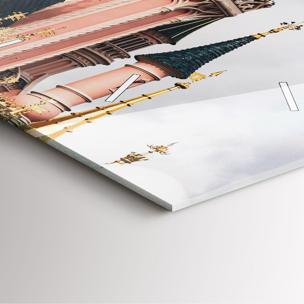 Zegar ścienny kwadratowy Zamek Disneyland w Paryżu