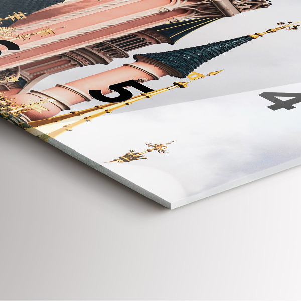 Zegar ścienny kwadratowy Zamek Disneyland w Paryżu