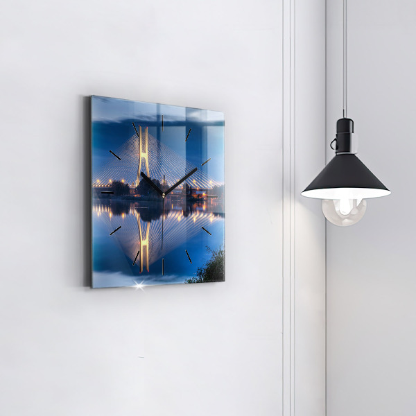 Kwadratowy zegar Most Rędziński Wrocław