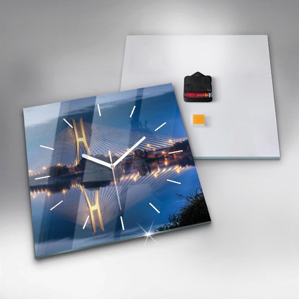 Kwadratowy zegar Most Rędziński Wrocław