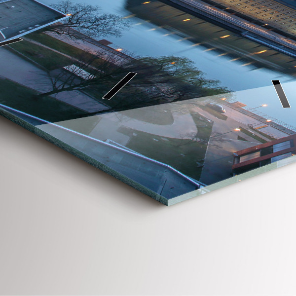 Kwadratowy zegar Wrocław z drona