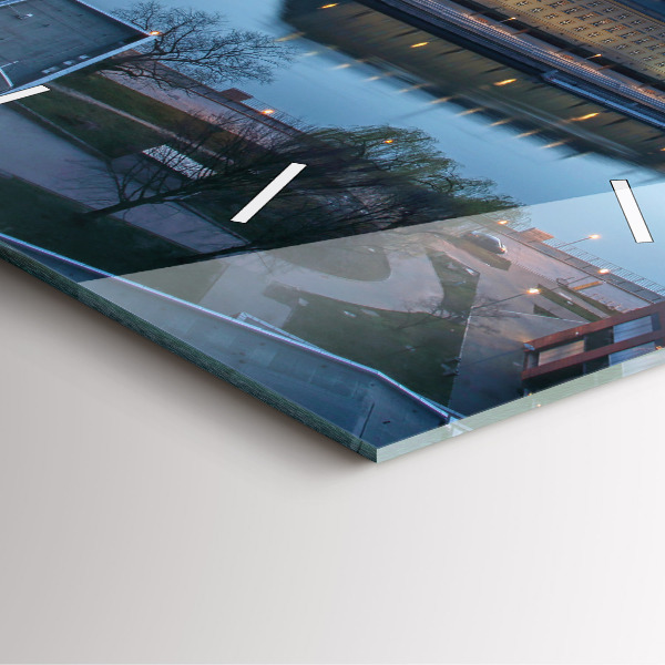 Kwadratowy zegar Wrocław z drona