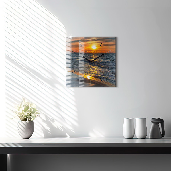 Zegar na ścianę kwadratowy Władysławowo Morze Bałtyckie