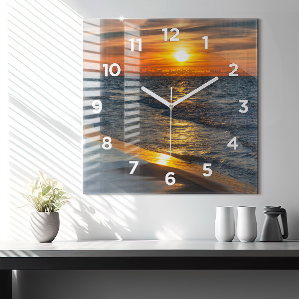 Zegar na ścianę kwadratowy Władysławowo Morze Bałtyckie