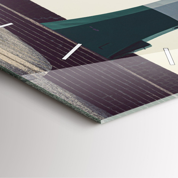 Zegar ścienny kwadratowy Latarnia morska i morze