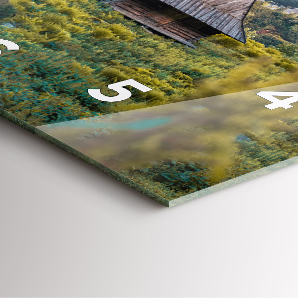 Zegar ścienny kwadratowy Domek w Tatrach