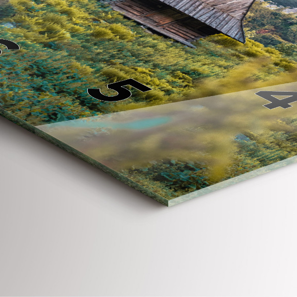 Zegar ścienny kwadratowy Domek w Tatrach