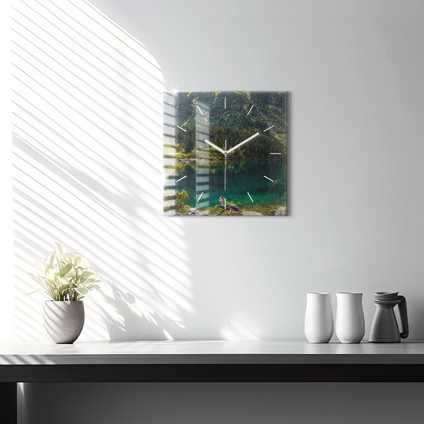 Zegar ścienny kwadratowy Morskie Oko w Tatrach