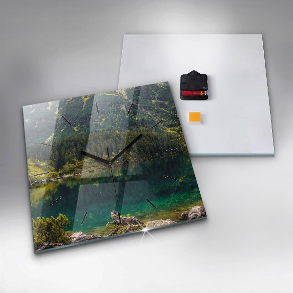 Zegar ścienny kwadratowy Morskie Oko w Tatrach