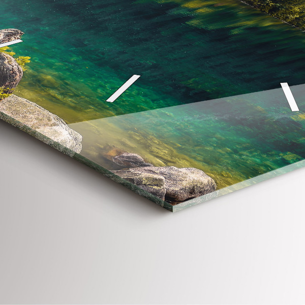 Zegar ścienny kwadratowy Morskie Oko w Tatrach