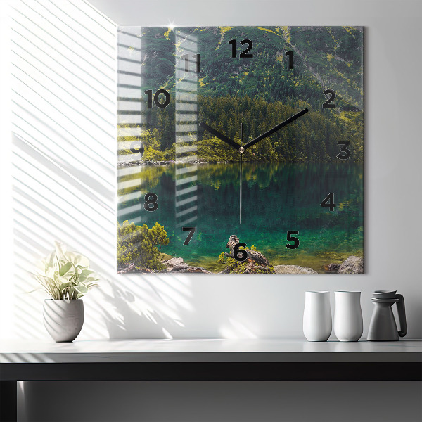 Zegar ścienny kwadratowy Morskie Oko w Tatrach