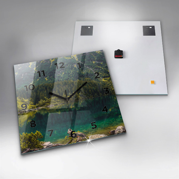 Zegar ścienny kwadratowy Morskie Oko w Tatrach