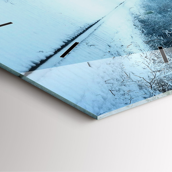 Zegar ścienny kwadratowy Sarny na torach