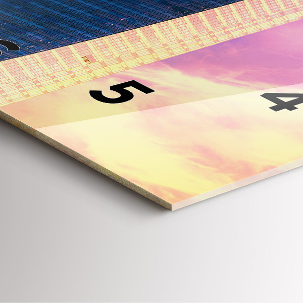 Zegar ścienny kwadratowy Drapacz chmur w Warszawie