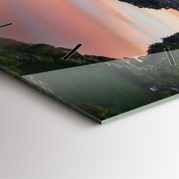 Zegar ścienny kwadratowy Widok na jezioro