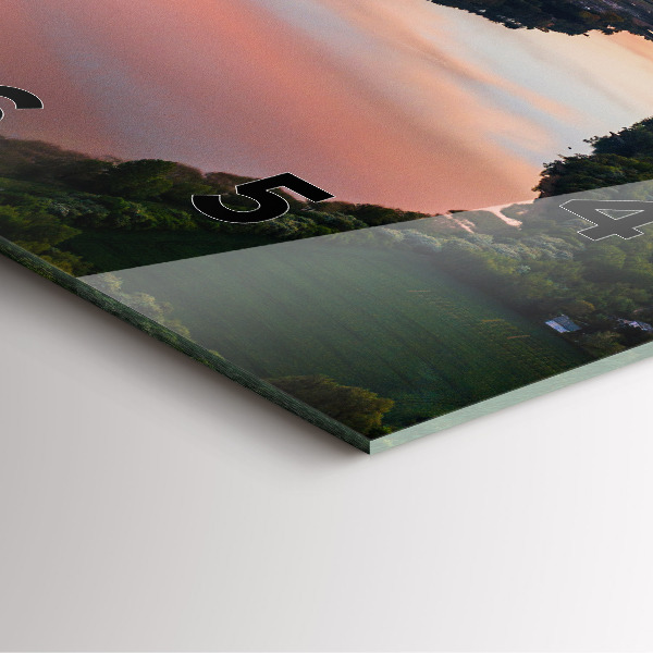 Zegar ścienny kwadratowy Widok na jezioro