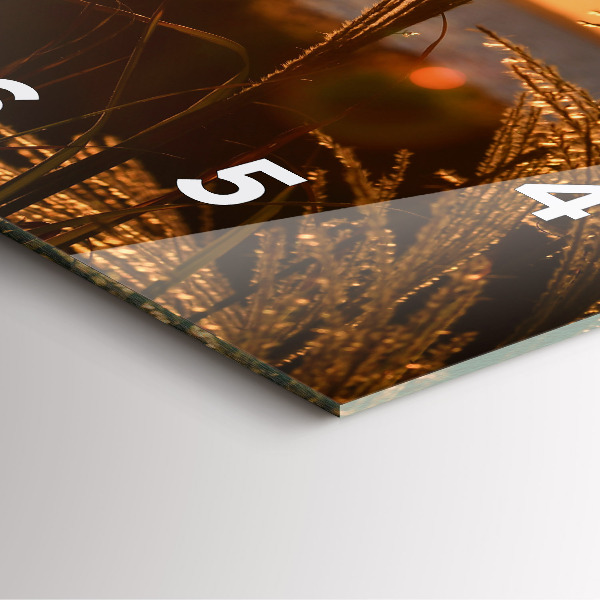 Zegar ścienny kwadratowy Pszenica w złotym słońcu