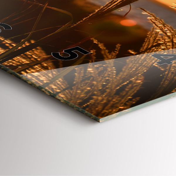 Zegar ścienny kwadratowy Pszenica w złotym słońcu