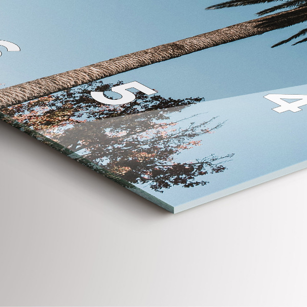 Zegar ścienny kwadratowy Palmy w Los Angeles