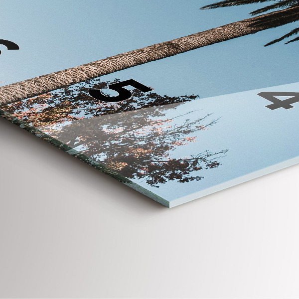 Zegar ścienny kwadratowy Palmy w Los Angeles