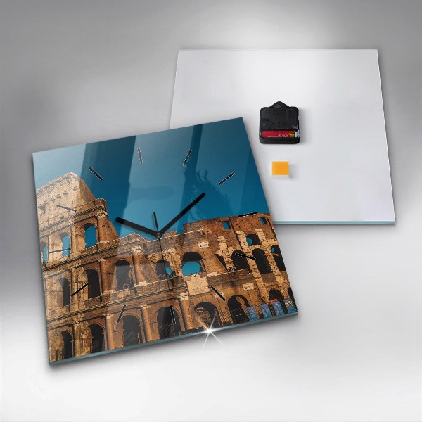 Zegar ścienny kwadratowy Koloseum we Włoszech