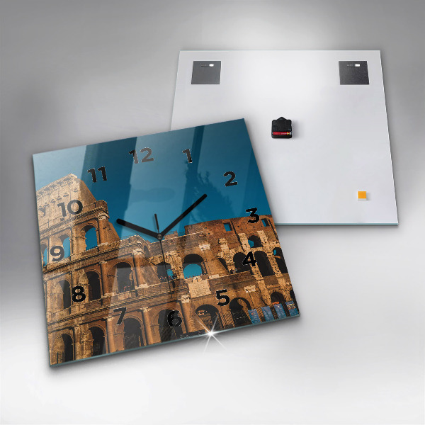 Zegar ścienny kwadratowy Koloseum we Włoszech
