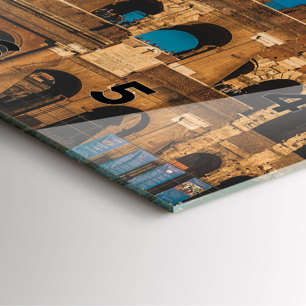 Zegar ścienny kwadratowy Koloseum we Włoszech