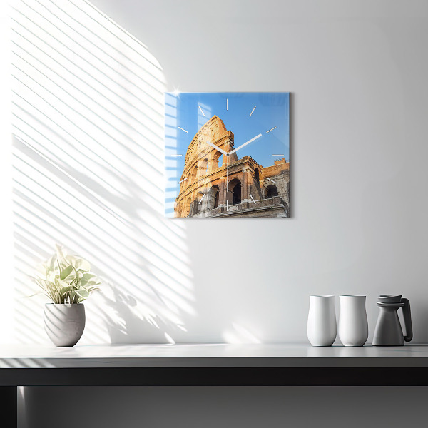 Zegar ścienny kwadratowy Koloseum w Rzymie