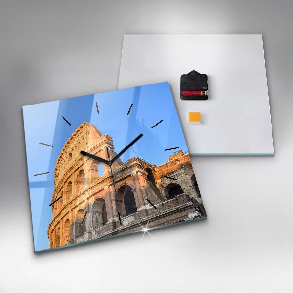 Zegar ścienny kwadratowy Koloseum w Rzymie
