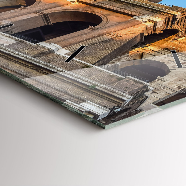 Zegar ścienny kwadratowy Koloseum w Rzymie