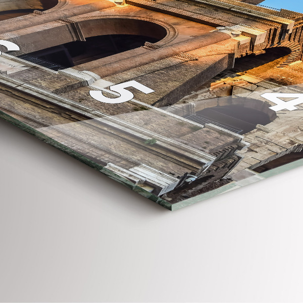 Zegar ścienny kwadratowy Koloseum w Rzymie