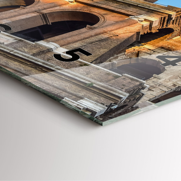 Zegar ścienny kwadratowy Koloseum w Rzymie