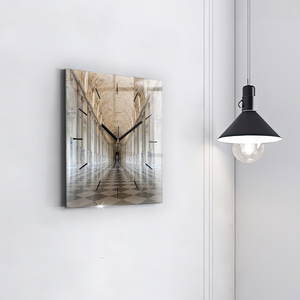 Zegar ścienny kwadratowy Muzeum La Veneria Reale