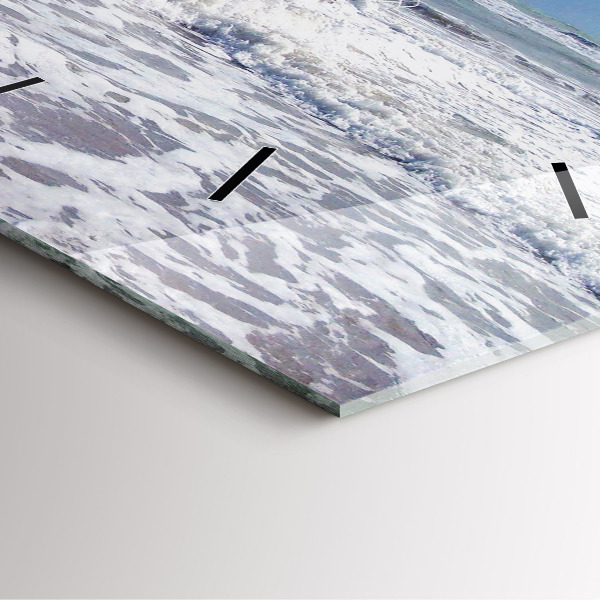 Zegar ścienny kwadratowy Zatonięty statek wodny