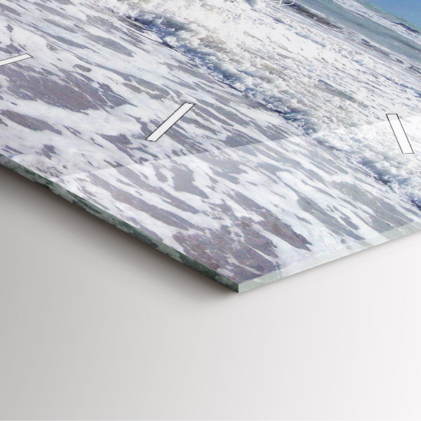 Zegar ścienny kwadratowy Zatonięty statek wodny