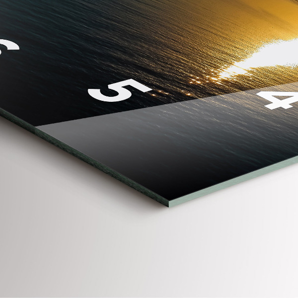 Zegar ścienny kwadratowy Krajobraz wschodu słońca