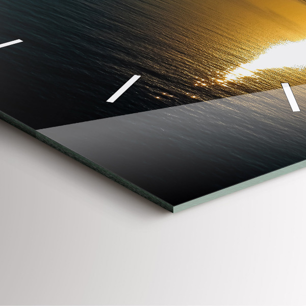 Zegar ścienny kwadratowy Krajobraz wschodu słońca