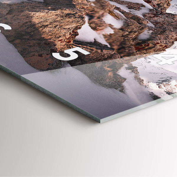 Zegar ścienny kwadratowy Góra pokryta śniegiem