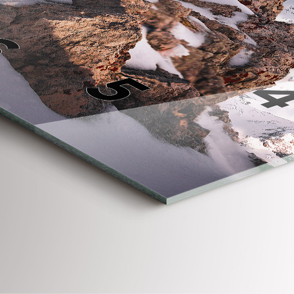 Zegar ścienny kwadratowy Góra pokryta śniegiem