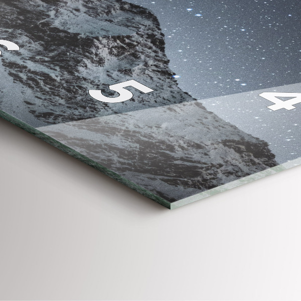 Zegar ścienny kwadratowy Góra pod gwiazdami