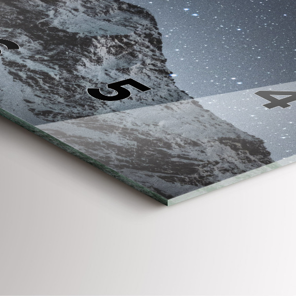 Zegar ścienny kwadratowy Góra pod gwiazdami