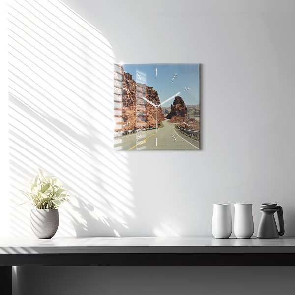 Zegar ścienny kwadratowy Route 66 w USA