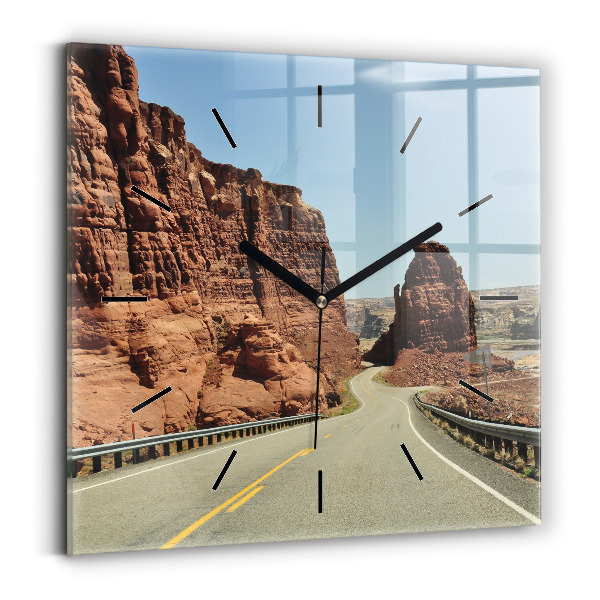 Zegar ścienny kwadratowy Route 66 w USA