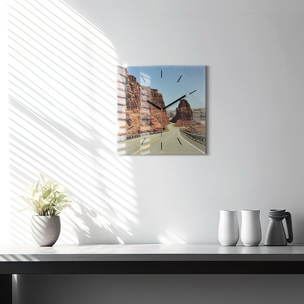 Zegar ścienny kwadratowy Route 66 w USA