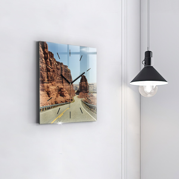 Zegar ścienny kwadratowy Route 66 w USA