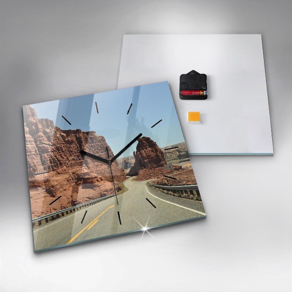 Zegar ścienny kwadratowy Route 66 w USA