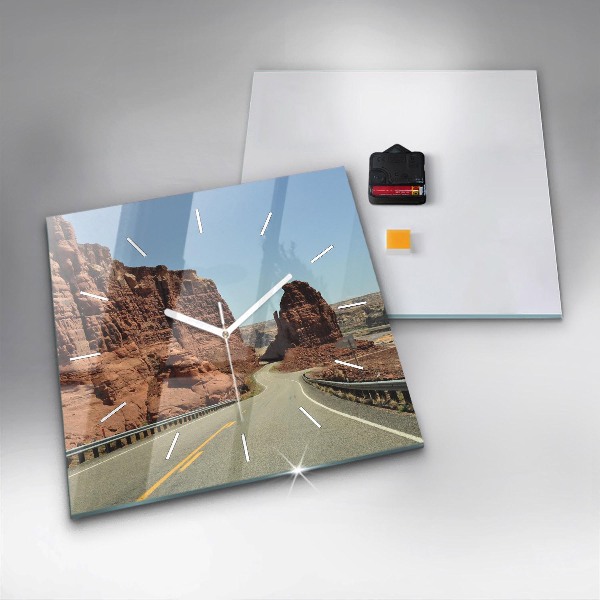 Zegar ścienny kwadratowy Route 66 w USA