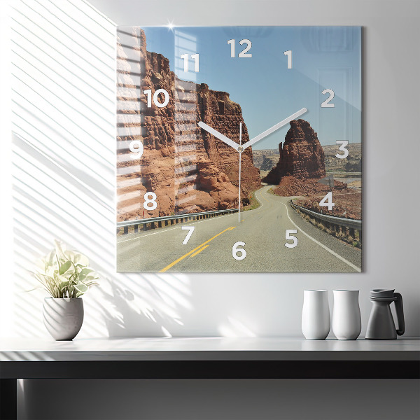Zegar ścienny kwadratowy Route 66 w USA