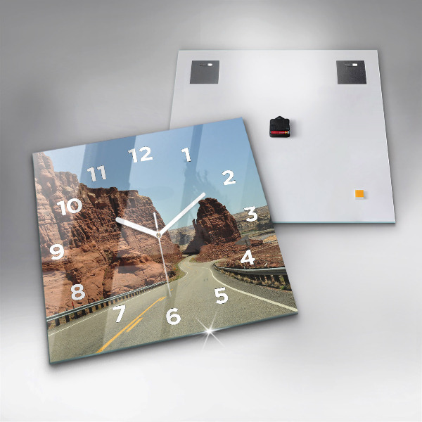 Zegar ścienny kwadratowy Route 66 w USA